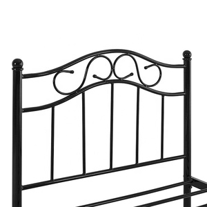 Rainhigh letto di metallo <span class=keywords><strong>90x200</strong></span> nero telaio del letto della gioventù letto Struttura In Metallo verniciato a Polvere telaio in acciaio - Product Image 4