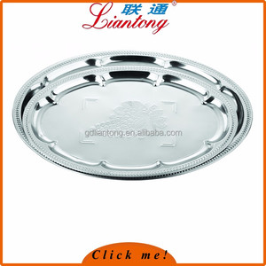 Libre de <span class=keywords><strong>la</strong></span> muestra de color plata precio barato de acero inoxidable bandeja de comida - Product Image 3