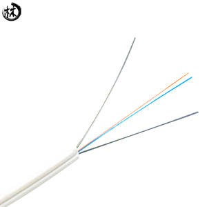 <span class=keywords><strong>2</strong></span> lõi duy nhất chế độ sợi cáp quang FRP/Dây thép FTTH ngoài trời thả cáp cáp Thông tin liên lạc trong CuộN - Product Image 2