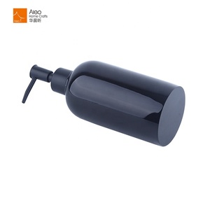 Custom Hotel di Lusso Da <span class=keywords><strong>Bagno</strong></span> Forniture Resina Dispenser Per La Schiuma di Sapone Bottiglia di Liquido Con Pompa Nero Bottiglia di Shampoo - Product Image 4