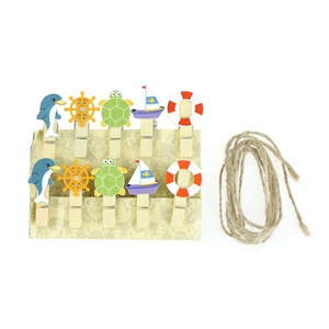 Mini cute petty <strong>Dauphin</strong> of clothing wooden photo paper pegs Pin clip Clips - Product Image 1