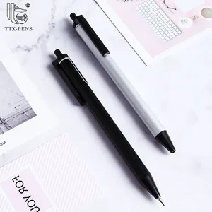 TTXHot Sale – crayons de bureau sans marque pour étudiants, Logo personnalisé, nouveauté en métal léger 0.5mm, crayon mécanique avec boîte