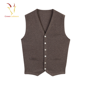 <span class=keywords><strong>Gilet</strong></span> en cachemire tricoté sans manches pour homme - Product Image 5