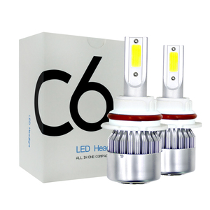 Phares et feux antibrouillard LED COB C6 H4 H13 9004 9007 6000K 72W 16000lm avec aluminium aéronautique et ventilateur intégré 12V, compatibilité universelle - Product Image 2