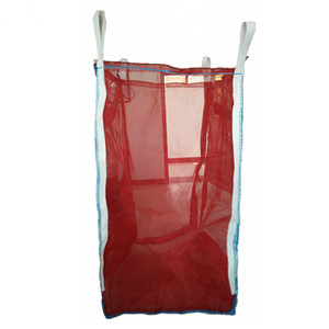 Sacco a rete super resistente da 1000 kg per <span class=keywords><strong>legna</strong></span> da ardere, in PP, quadrato, traspirante, grande, con apertura superiore completa 5:1 ventilata, 4 anelli, per tonnellata - Product Image 5