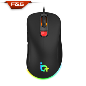 Souris de jeu RGB ultra légère FPS&<span class=keywords><strong>LOL</strong></span>&MOBA et DPI en caoutchouc avec de nombreuses couleurs et hauteur&12000DPI - Product Image 1