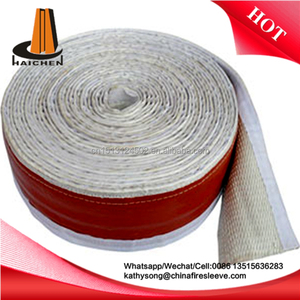 50mm FEU MANCHES TUYAU SILICONE <span class=keywords><strong>ISOLATION</strong></span> TRESSÉ 10KV EN FIBER DE VERRE CORE avec magic tape - Product Image 1