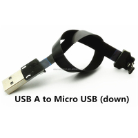 Cable FFC USB 3.1 Tipo-C FPV Plano, Delgado y Flexible, Micro USB de 90 Grados a USB para Gimbal de Mano sin Escobillas FPV