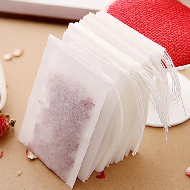 Biodegradável saco de filtro de café de papel de filtro do saco de chá vazio com cordão