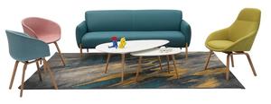 Precio de fábrica Escandinavo de china, nuevo modelo, conjunto de sofás tapizados de oficina, pata de madera de último diseño - Product Image 4