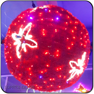 Impermeable IP65 blanco PVC grandes <span class=keywords><strong>bolas</strong></span> de <span class=keywords><strong>Navidad</strong></span> iluminadas al aire libre LED bola de luz de jardín suministros de decoración de <span class=keywords><strong>Navidad</strong></span> - Product Image 6