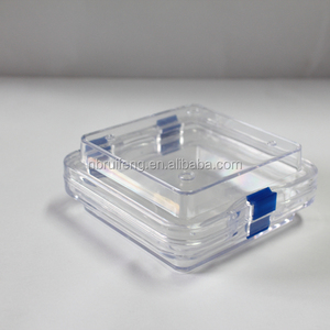 Caja Desechable Cuadrada Transparente de Plástico PS con Membrana, 10x10x4cm, 1mm de Grosor, para Guardar Dentaduras Postizas (Reciclable) <span class=keywords><strong>Hinix</strong></span> HN-105 - Product Image 1