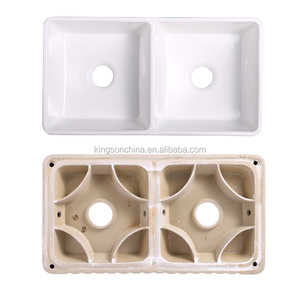 33 <span class=keywords><strong>1</strong></span>/<span class=keywords><strong>8</strong></span> "bởi 18 <span class=keywords><strong>1</strong></span>/<span class=keywords><strong>8</strong></span>" gốm trang trại bồn rửa đôi, tạp dề phía trước gốm bồn rửa nhà bếp, cổ điển Bồn Rửa Nhà Bếp Kính trắng kết thúc - Product Image 6