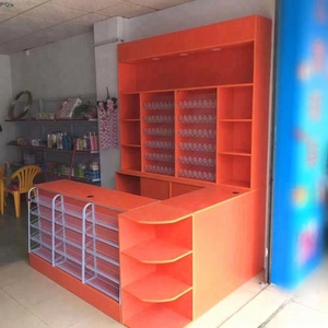 Mostrador de Caja de Madera para <span class=keywords><strong>Supermercado</strong></span>, Estantes de Exhibición Personalizados - Product Image 1