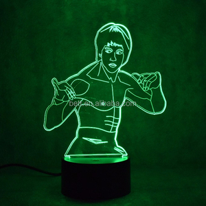 3D Luz De noche increíble China Kungfu estrella Bruce <span class=keywords><strong>Li</strong></span> para niños regalo - Product Image 5