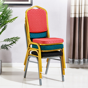 Vente en gros bon marché d'or de chaise de banquet d'hôtel de mariage d'événement en métal aluminium Dubaï de luxe fer moderne meubles contemporains empilables - Product Image 1