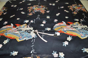 <span class=keywords><strong>Tissu</strong></span> en satin de soie imprimé à 100 % <span class=keywords><strong>pour</strong></span> <span class=keywords><strong>kimono</strong></span>, rideau de mariage et robe - Matériel textile d'ameublement respirant et écologique - Product Image 6