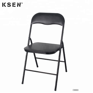 <span class=keywords><strong>Chaise</strong></span> pliante en métal <span class=keywords><strong>noir</strong></span> pour l'extérieur, le <span class=keywords><strong>jardin</strong></span>, le camping, le restaurant, mobilier industriel en gros KC-C0003 - Product Image 2