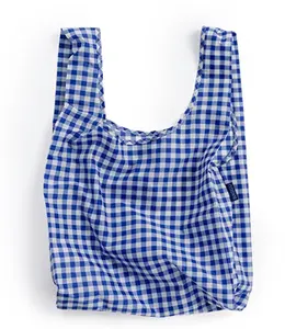 Nylon Grocery Bag Standard Reusable Shopping Bag Eco-friendly Ripstop Nylon Foldable Grocery Tote