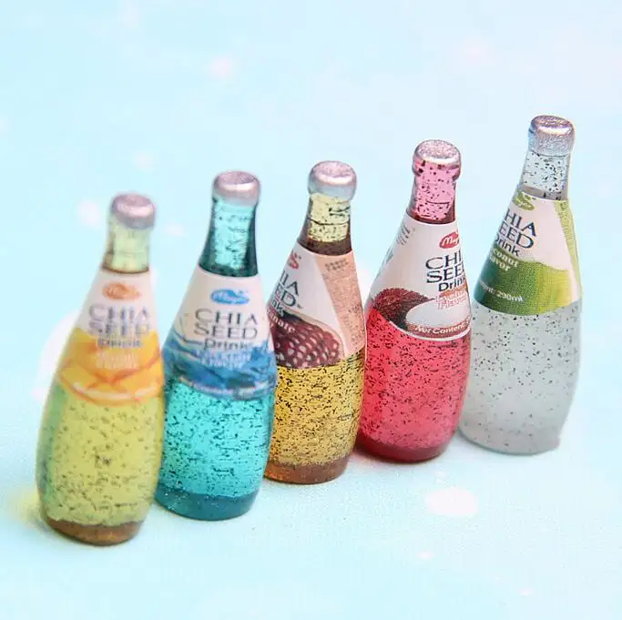 Hot Selling Resin Simulation Mini Cocktail Beer Bottle Charms For DIY Eyes Accessories Crafts For Kids Ornaments Toys