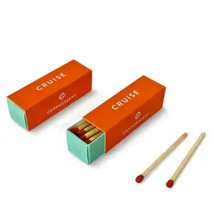 advertising Wooden Material matches lipstick matchbox with gold stamping logo