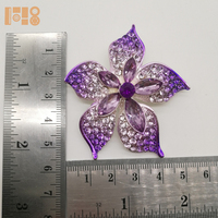 Broche en strass pas chère, motif floral dégradé, broches en cristal pour accessoires de costume féminin