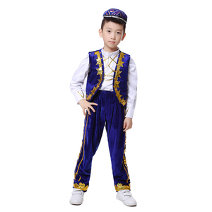 Costume de <span class=keywords><strong>danse</strong></span> <span class=keywords><strong>indienne</strong></span> bleu folklorique de nouveau style pour garçon - Product Image 4