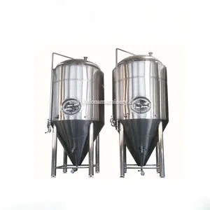 Acier inoxydable 200L 500L 1000L 2000L veste à fossettes fermenteur de vin réservoir lumineux brassage bière fermentation réservoir prix