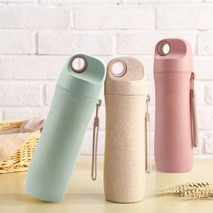 eco friendly products wholesale amazon top seller 2018 printing logo wheat plastic water bottles