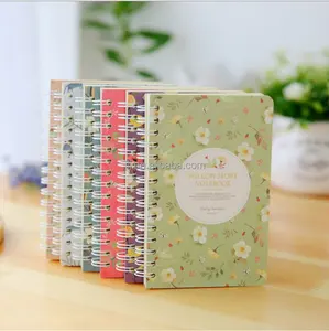 Bu mini çiçek bobin spiral defter kraft kağıt kitap