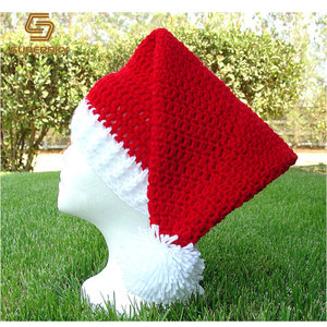 Chapeau d'<span class=keywords><strong>elfe</strong></span> au crochet, chapeau d'<span class=keywords><strong>elfe</strong></span> de Noël, chapeau d'<span class=keywords><strong>elfe</strong></span> rayé rouge - Product Image 2