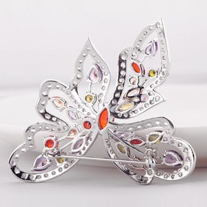 LUOTEEMI de moda de fiesta de la boda de la joyería para las mujeres de lujo gran mariposa CZ cristal broche al por mayor de China - Product Image 6