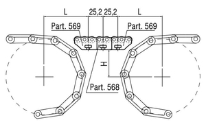 H569 new <strong>conveyor</strong> roller chain plastic end transfer <strong>module</strong> <strong>conveyor</strong> system <strong>conveyor</strong> roller chain for <strong>conveyor</strong> system pom  stainless steel pin - Product Image 5