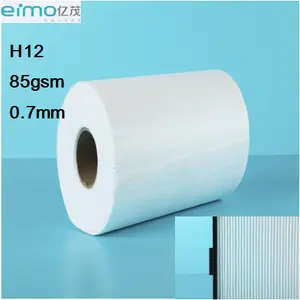 YMR99.5 (P25) H12 hepa 过滤器材料卷筒 0.3 微米小屋滤纸