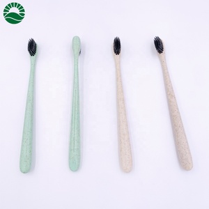 Brosse à dents écologique pour hôtel, manche en paille de blé, brosse à dents jetable - Product Image 2