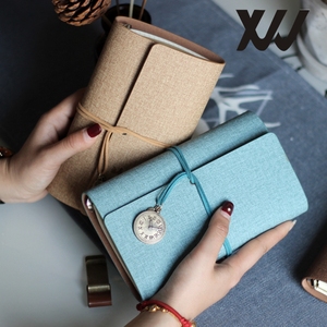 2025 <span class=keywords><strong>A6</strong></span> của phụ nữ bìa cứng Pu Da Túi Tạp Chí chương trình nghị sự máy tính xách tay Nhật ký Cuốn sách với rời lá RÀNG BUỘC - Product Image 2