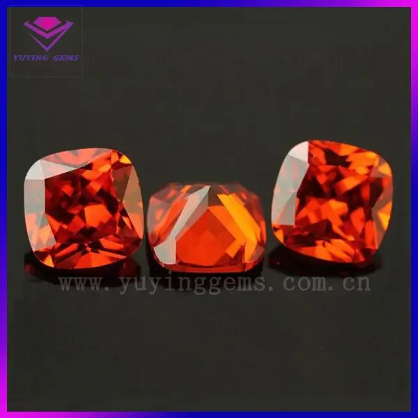 Pedra preciosa corte em massa pedras preciosas soltas diamante laranja zircônia cúbica gems