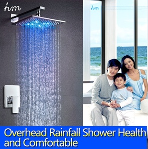 Mitigeur haute pression, bain mitigeur chaud et froid, douche de pluie LED en laiton - Product Image 5