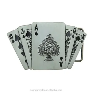 Poker design credit card holder belt buckles