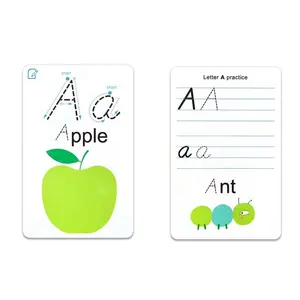 Wholesale High quality Preschool Deutsch abc Laminated Flash cards Alphabet Flash Cards books for kids printing