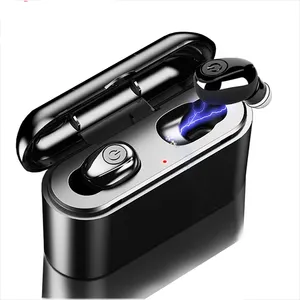 Produk baru IPX6 Earphone bluetooth 5.0 olahraga Mini dengan Headset Stereo nirkabel power bank Earphone Headset Super Bass