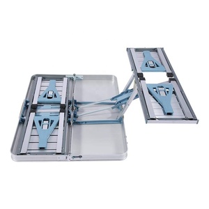 ชุดโต๊ะและ<span class=keywords><strong>เก้าอี้</strong></span>ปิกนิกพับ<span class=keywords><strong>ได้</strong></span>แบบพกพา,ชุดม้านั่งงานเลี้ยงห้องครัวสนามกลางแจ้งสวนบาร์บีคิวอลูมิเนียม - Product Image 3