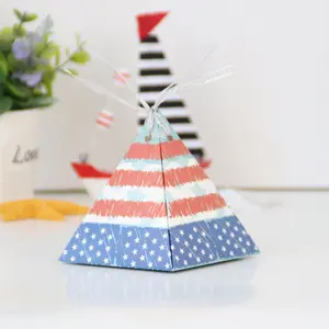 America style pyramid shape paper candy packaging box