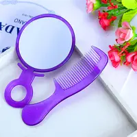 Giocattoli piccolo plastica specchio e pettine set per la promozione delle vendite per bambini specchio cosmetico e pettine set