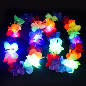 Guirlande de fleurs hawaïennes lumineuses à <span class=keywords><strong>LED</strong></span> pour Noël, <span class=keywords><strong>bandeau</strong></span> lumineux à <span class=keywords><strong>LED</strong></span> pour Noël - Product Image 4