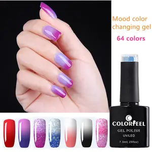 Groothandel temperatuur uv kleur veranderende gel polish professionele veranderen gel nagellak, gel nagellak