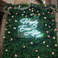 Letrero de Boda de Acrílico con LED de Neón, Diseño 'Happily Ever After', para Montar en la Pared