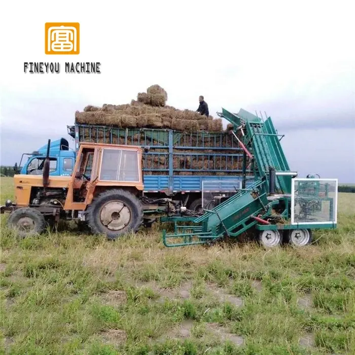 tractor use small square bale loader