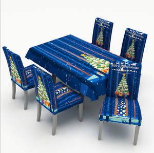Il supermercato personalizzato all'ingrosso vende tovaglie di Natale 3d e set di sedie di natale - Product Image 1