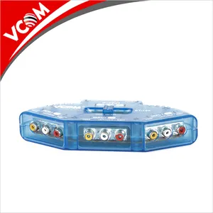 VCOM alta qualidade forma 3 AV caixa de interruptor de controle de áudio
